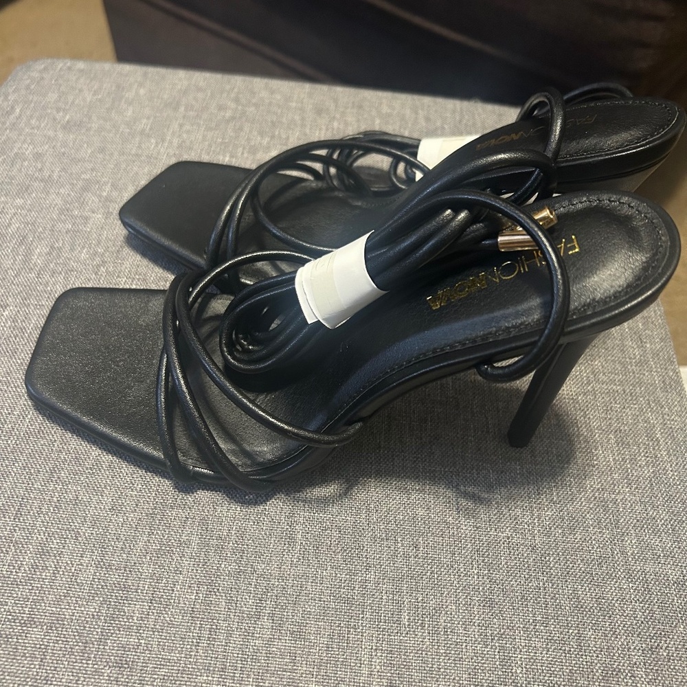 black heels, size 10